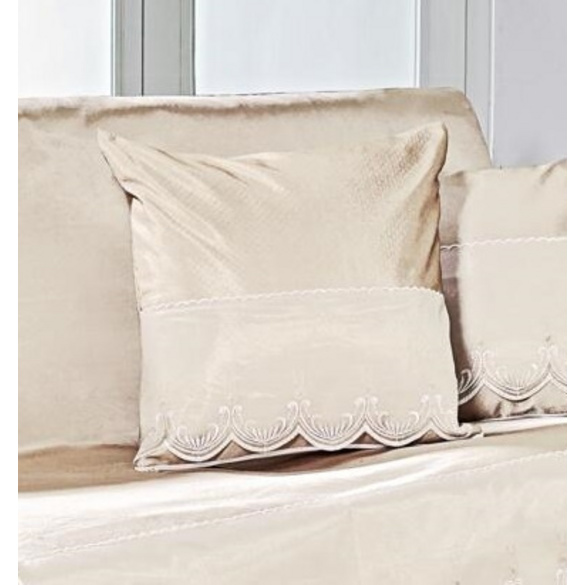 Housse de coussins beige Eldo 40x40 cm