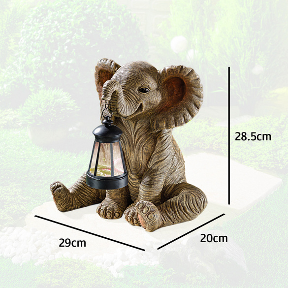 Déco Éléphant avec lanterne solaire Gainsborough