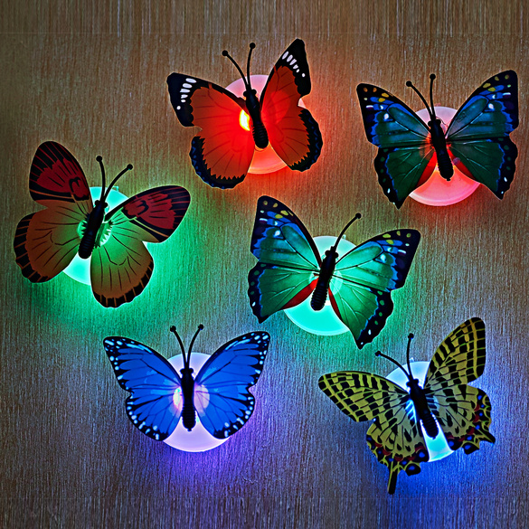 Papillons à LED, lot de 8