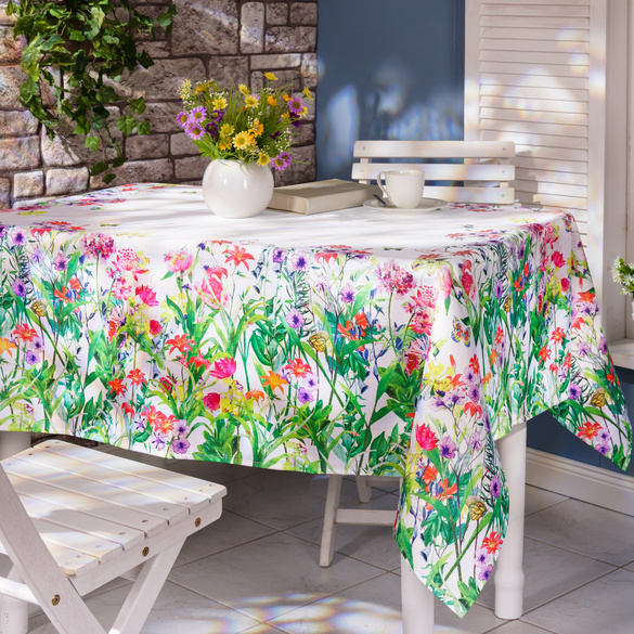 Nappe Fleurs des champs, 135 x 165 cm