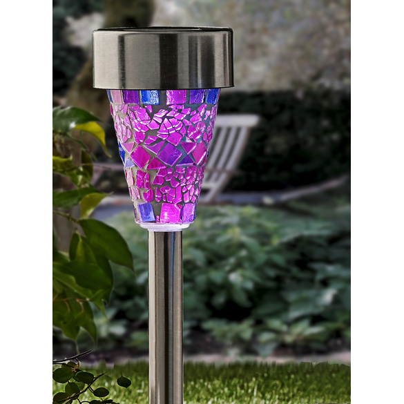 Lanterne solaire mosaïque, violet