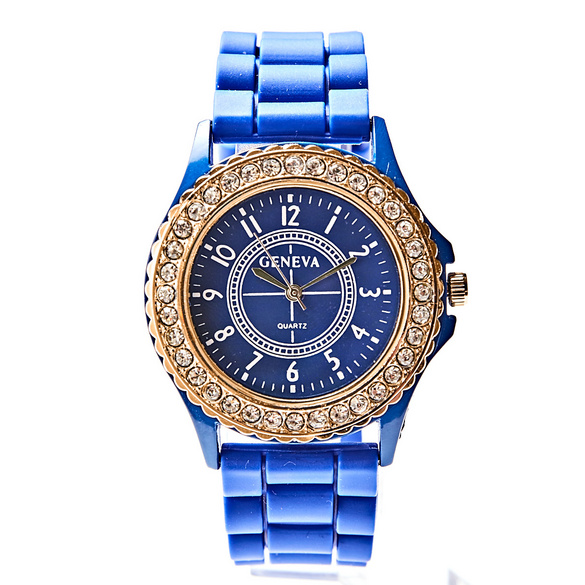 Montre-bracelet pour femmes, bleu foncé
