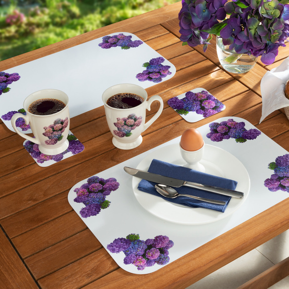 Ensemble 12 pièces "Hortensias" Basilico