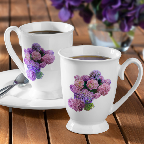 Tasse "Hortensias" Basilico