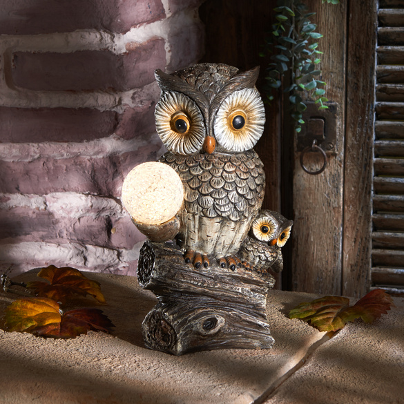 Hibou solaire avec boule Casa Bonita