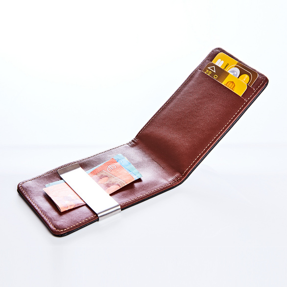 Porte-cartes avec pince métallique à billets, RFID
