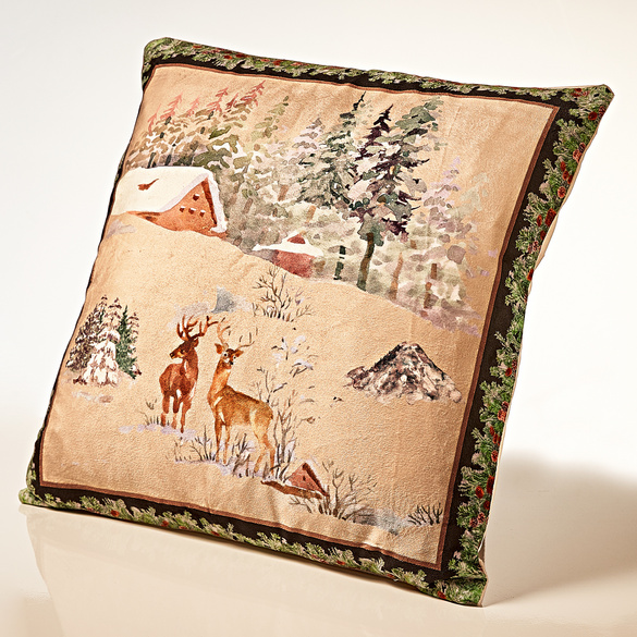 Housse de coussin "Animaux d'hiver"