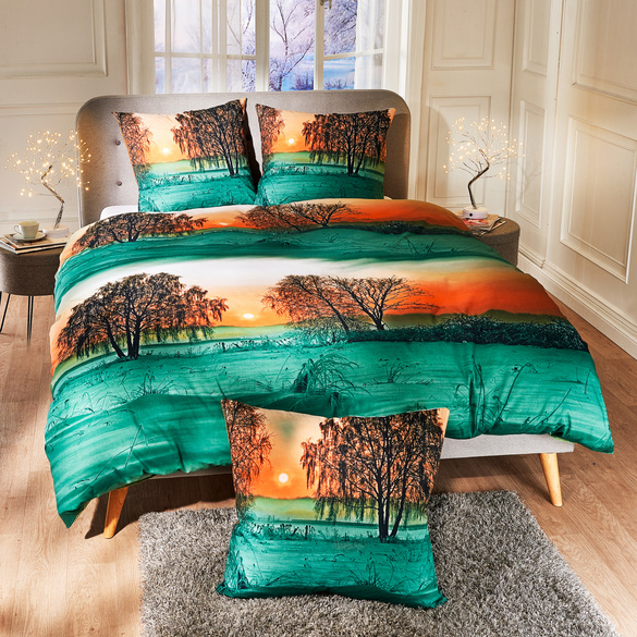 Parure de lit "Coucher de soleil" Casa Bonita, 3 pièces