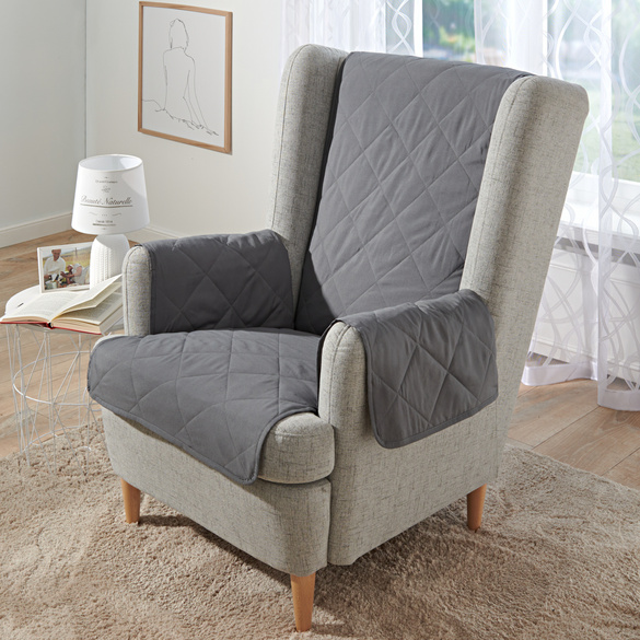 Protection fauteuil, gris, 58 x 179 cm