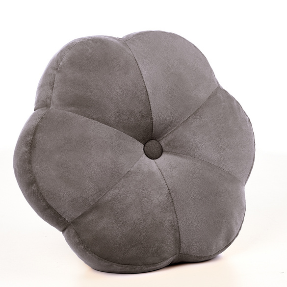 Coussin déco "Fleur", gris