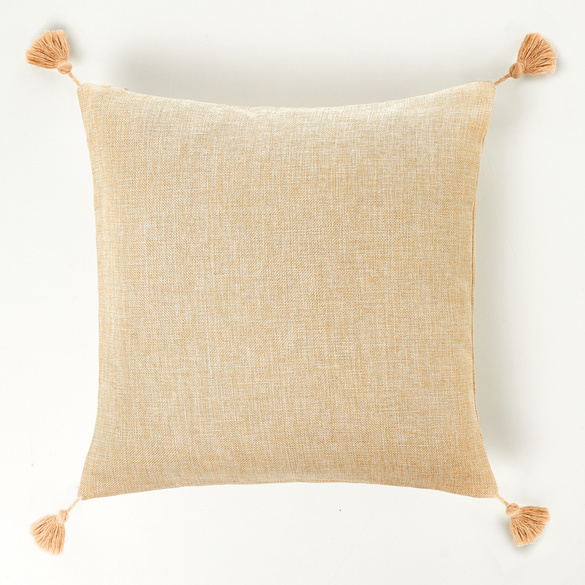Housse de coussin avec glands, naturel 45x45 cm