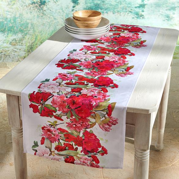 Le chemin de table "Azalées", 40x140 cm, Casa Bonita
