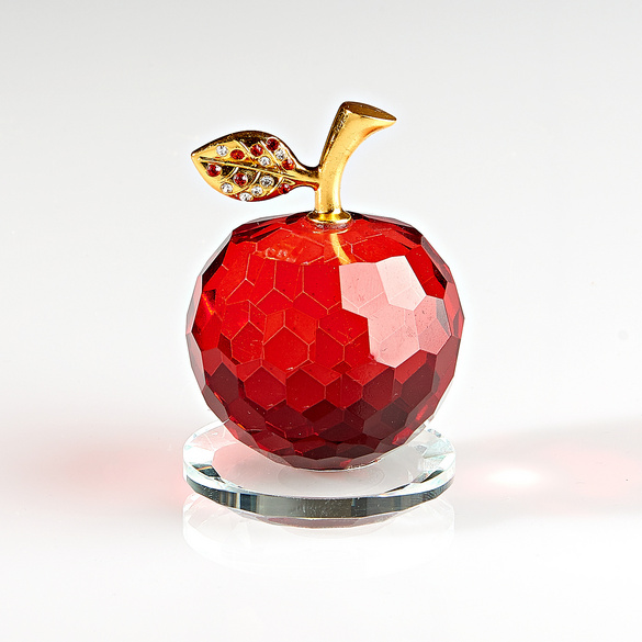 Décoration en verre "Pomme", rouge