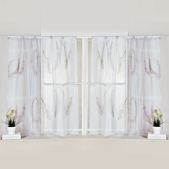 Rideau "Plumes", 140 x 140 cm