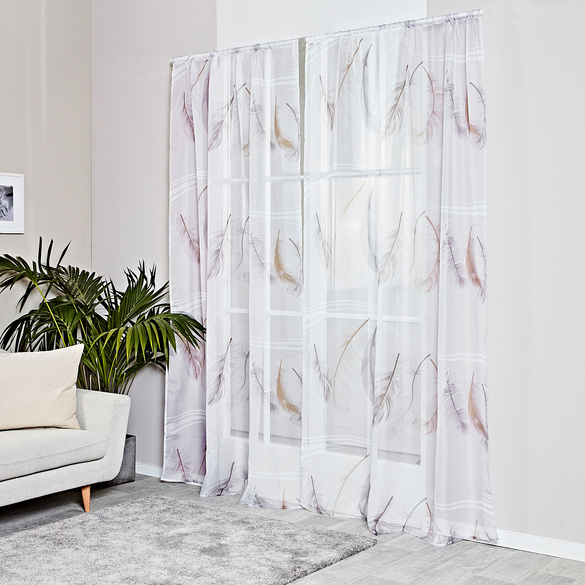 Rideau "Plumes", 140 x 230 cm