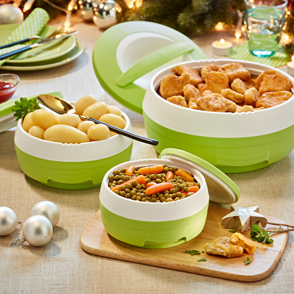 Lot de 3 plats isothermes, vert