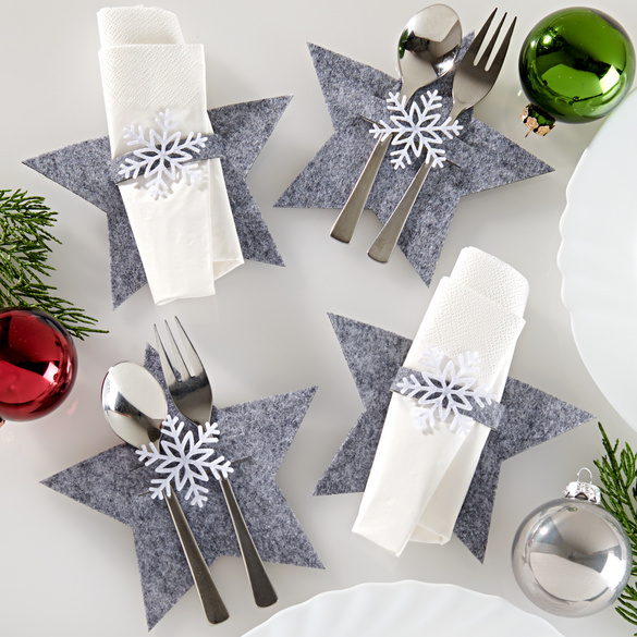 Lots de 4 porte couverts "Étoile"