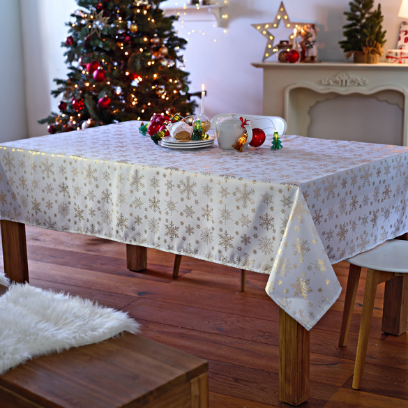 Nappe "Flocons de neige", 130 x 220 cm