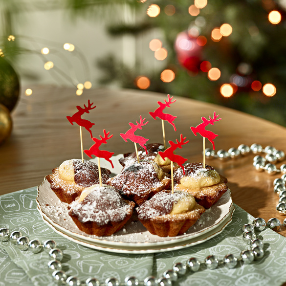 Lot de 10 pics festifs "Renne"