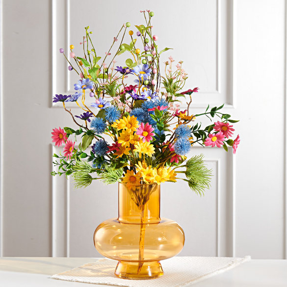 Bouquet de fleurs artificielles multicolore