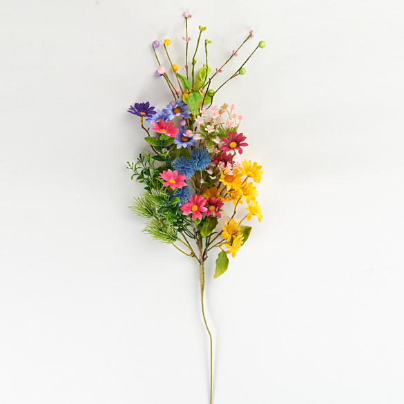 Bouquet de fleurs artificielles multicolore