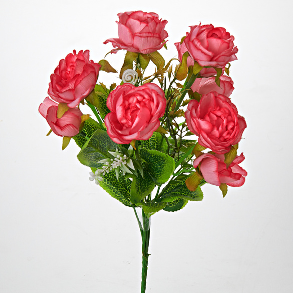 Bouquet de roses artificielles roses