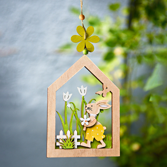 Suspension «Lapin dans un jardin»