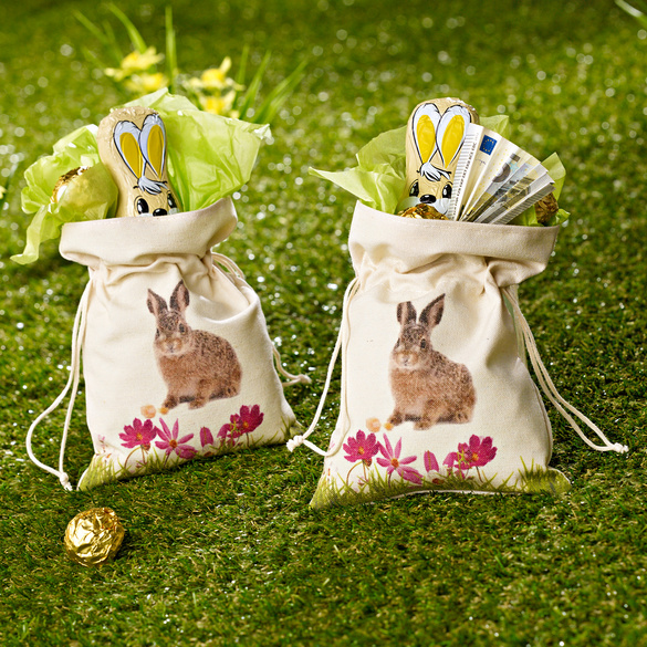 Lot de 2 sacs cadeau lapin