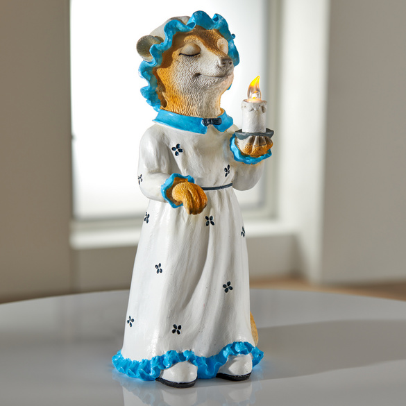 Figurine décorative avec LED "Madame Suricate"