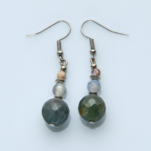 Boucles d'oreilles agate