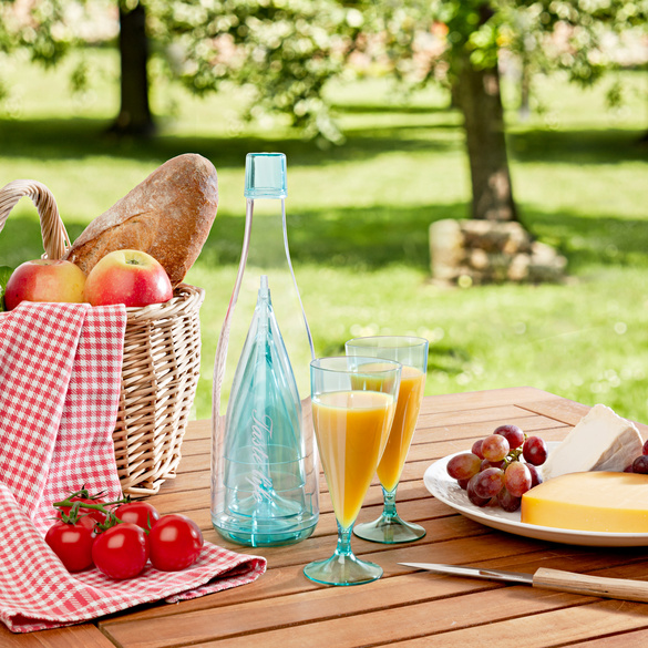Lot de verres dans une bouteille, 6 pièces
