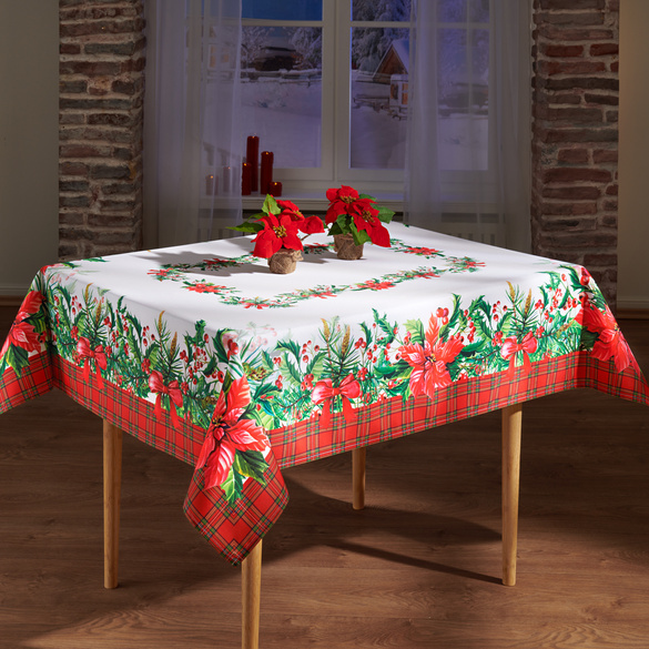 Nappe "Poinsettia", Ø 140 cm