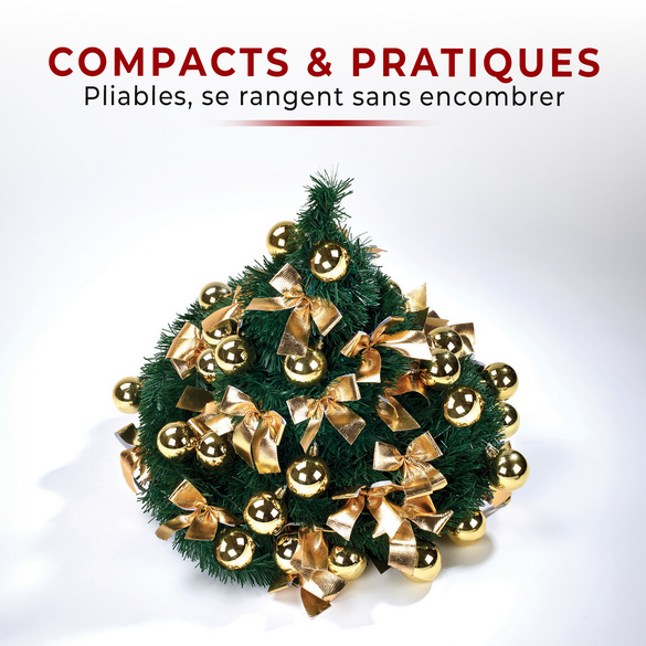Sapin pliable décoré 120 cm