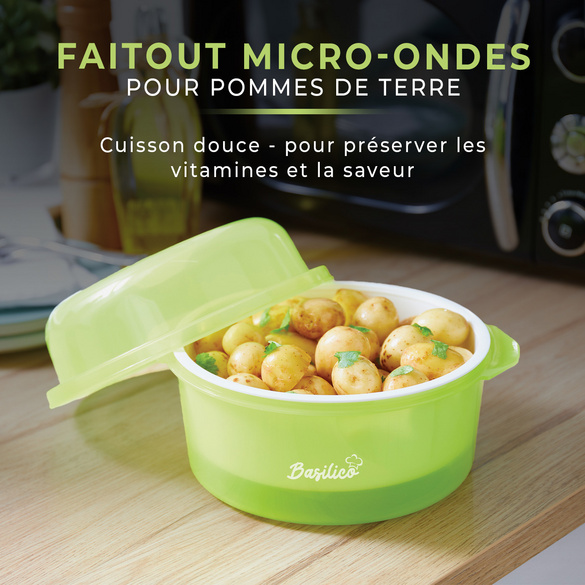 Faitout micro-ondes pour pommes de terre Basilico