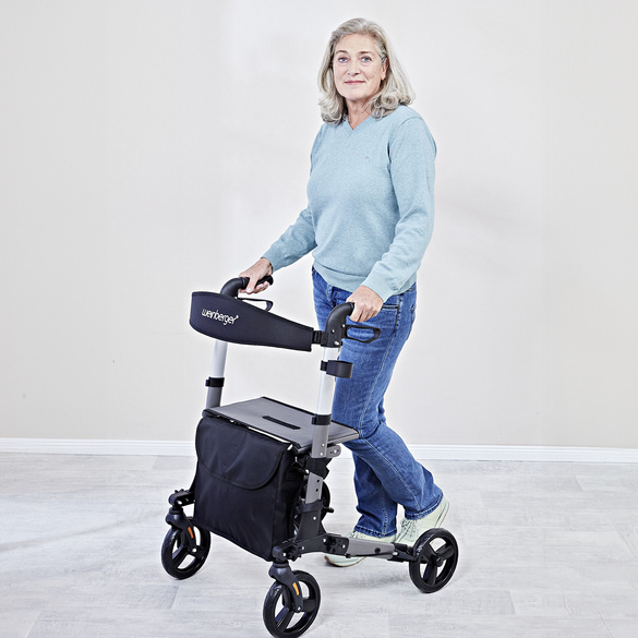 Déambulateur premium en aluminium anthracite