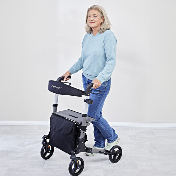 Déambulateur premium en aluminium anthracite