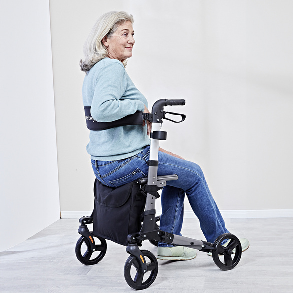 Déambulateur premium en aluminium anthracite