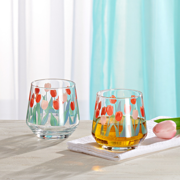 Lot de 2 verres Tulipes