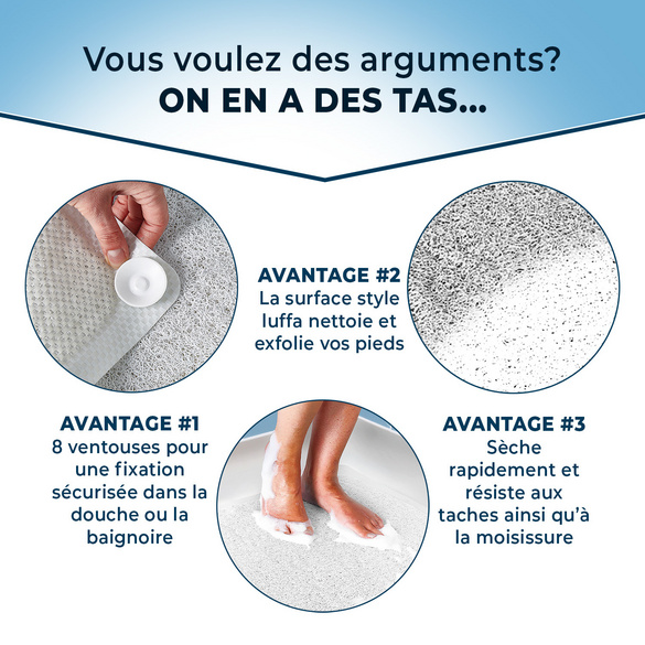 Tapis de bain 2 en 1