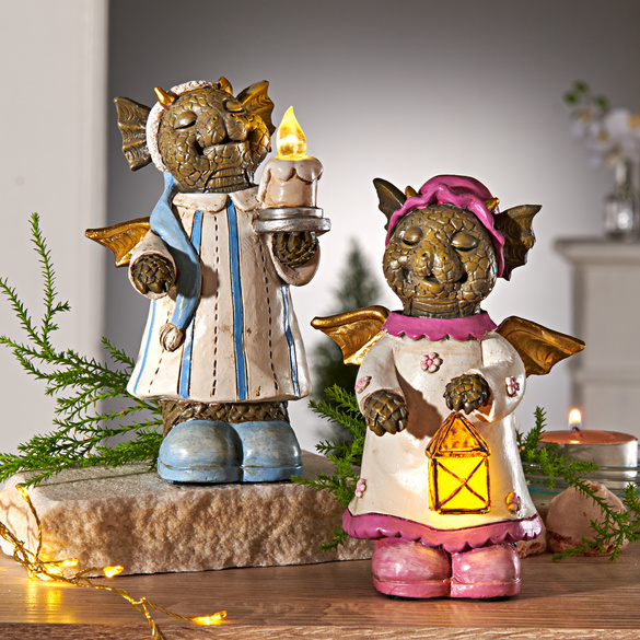 Lot de 2 dragons somnambules LED