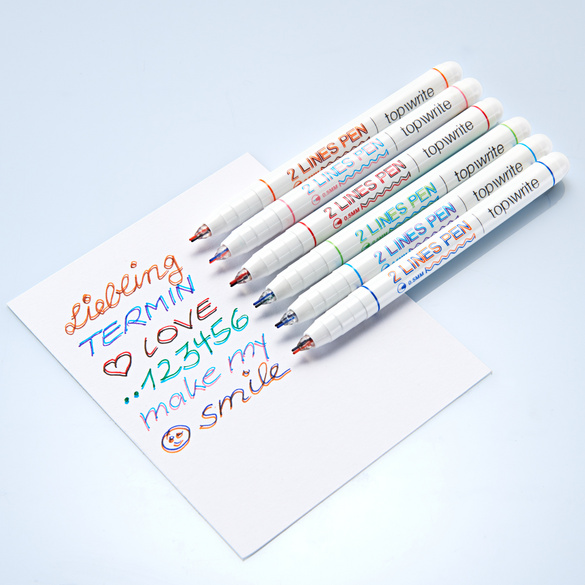 Lot de 6 feutres à double pointe