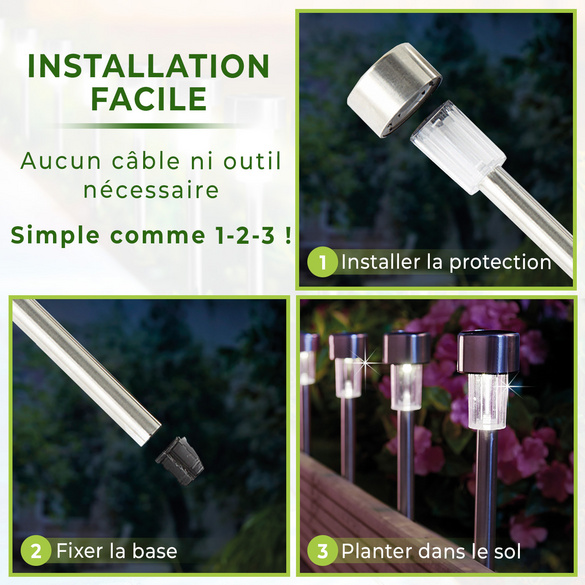 Lot de 4 lampes de jardin Gainsborough