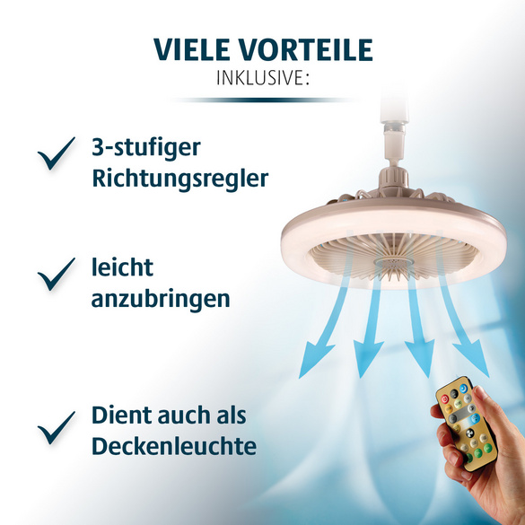 Ventilateur de plafond avec lumière Bergström