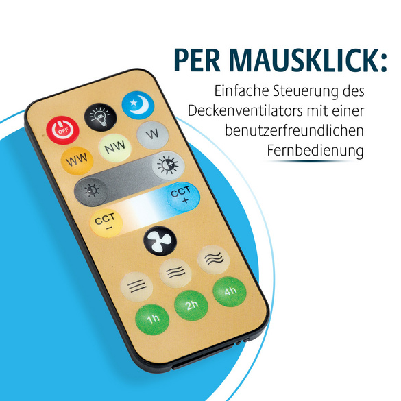 Ventilateur de plafond avec lumière Bergström