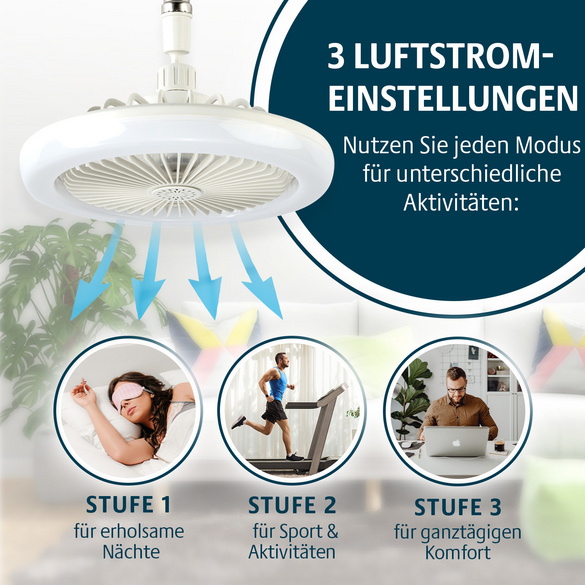 Ventilateur de plafond avec lumière Bergström