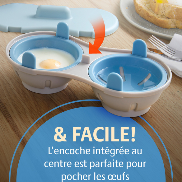 Pocheuse à œufs pour micro-ondes 2 en 1 Basilico