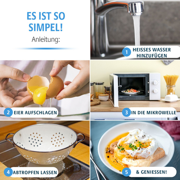 Pocheuse à œufs pour micro-ondes 2 en 1 Basilico