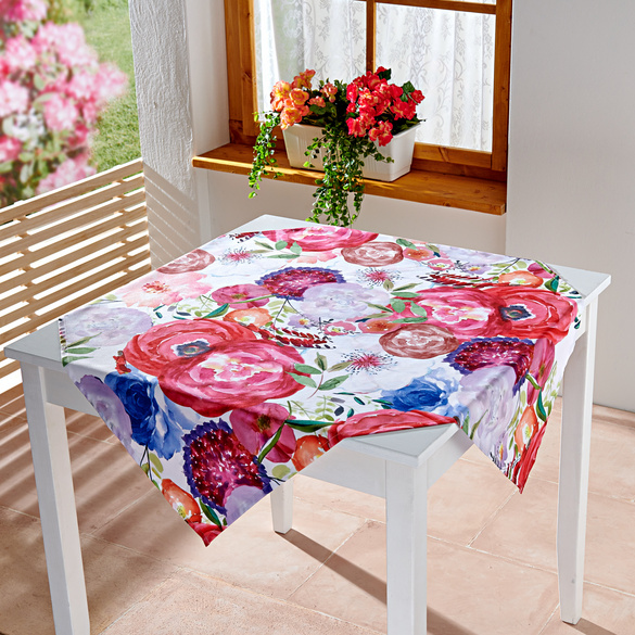 Surnappe "Magie des fleurs" 80 x 80 cm