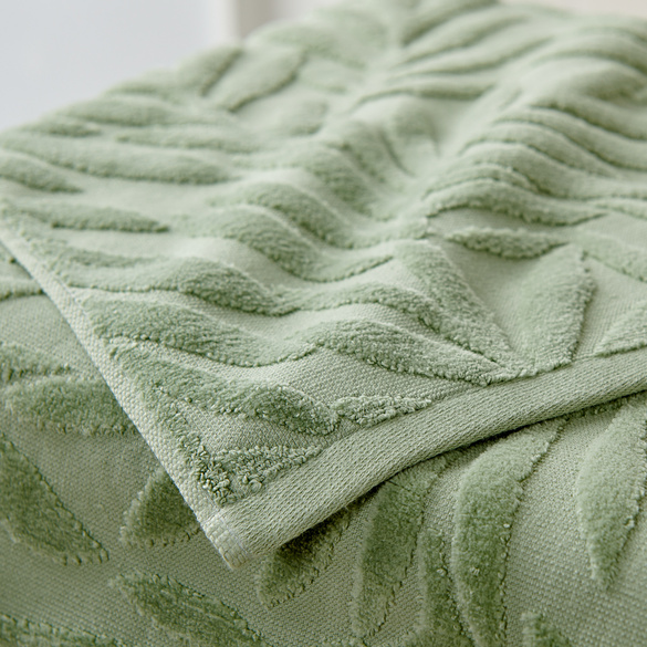 Lot de 2 serviettes invités, vert 35 x 35 cm