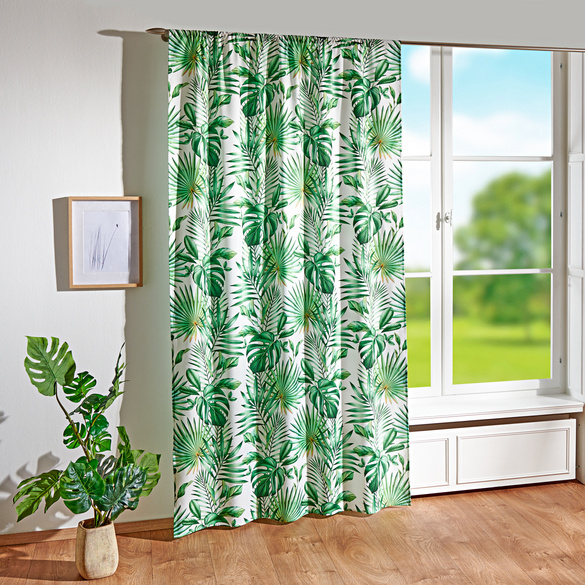 Rideau "Feuilles de palmier" 140 x 140 cm